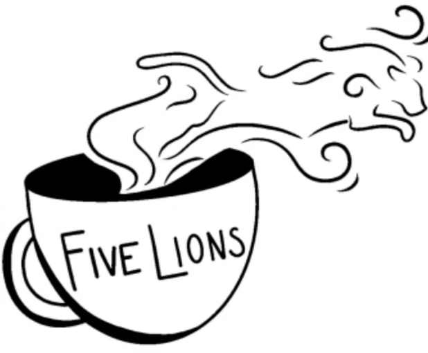 Five Lions Coffee exterior banner
